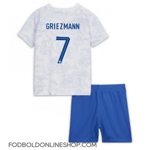 Frankrig Antoine Griezmann #7 Udebane Trøje Børn VM 2022 Kortærmet (+ Korte bukser)